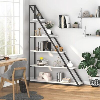 استند دکور کنار دیواری از جنس فلز و چوبmdf